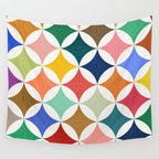 Eclipse Pattern - Rainbow Palette Wall Tapestry Gallery Image 4