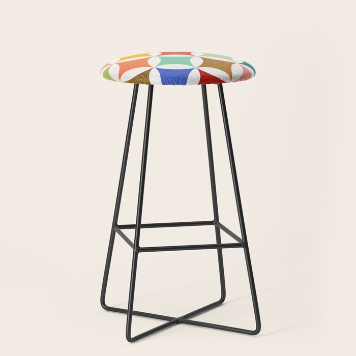 Eclipse Pattern - Rainbow Palette Stool Gallery Image 1