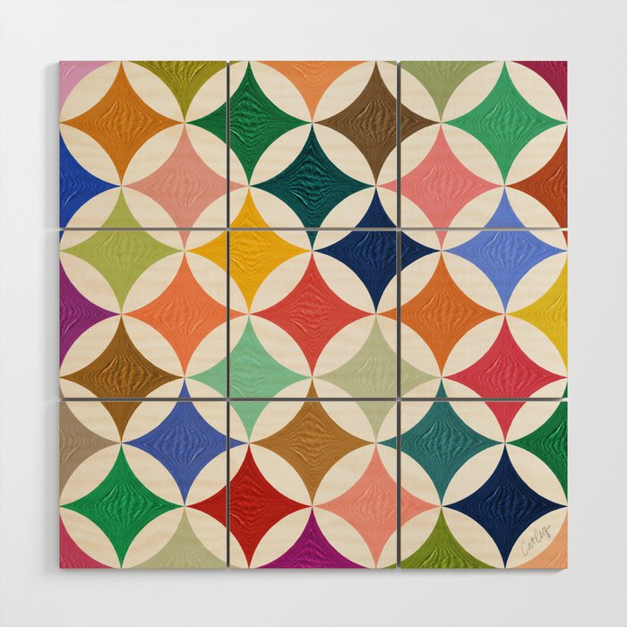 Eclipse Pattern - Rainbow Palette Wood Wall Art Gallery Image 1