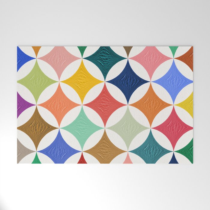Eclipse Pattern - Rainbow Palette Welcome Mat Gallery Image 1