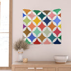 Eclipse Pattern - Rainbow Palette Wall Tapestry Gallery Image 2