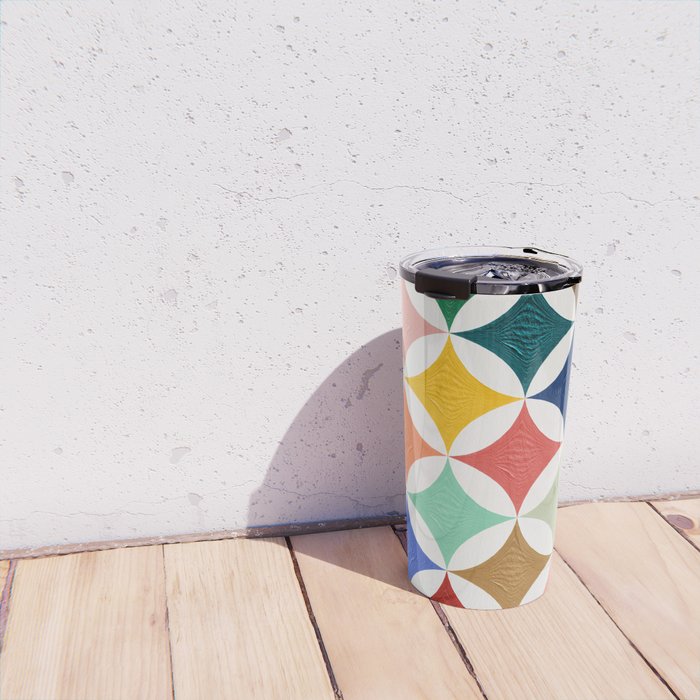 Eclipse Pattern - Rainbow Palette Travel Mug Gallery Image 4
