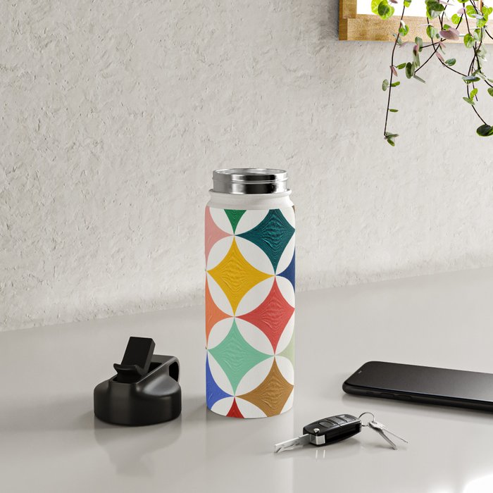 Eclipse Pattern - Rainbow Palette Water Bottle Gallery Image 4