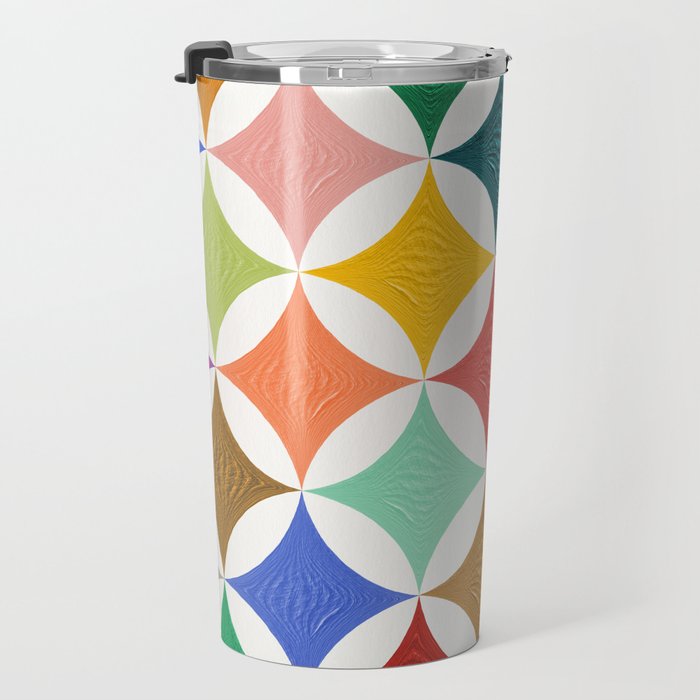 Eclipse Pattern - Rainbow Palette Travel Mug Gallery Image 3