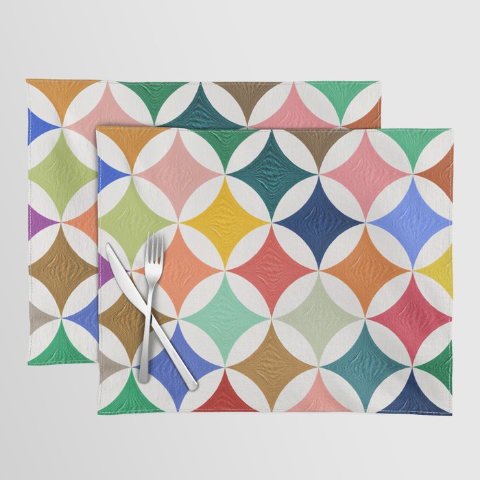 Eclipse Pattern - Rainbow Palette Placemat Gallery Image 1