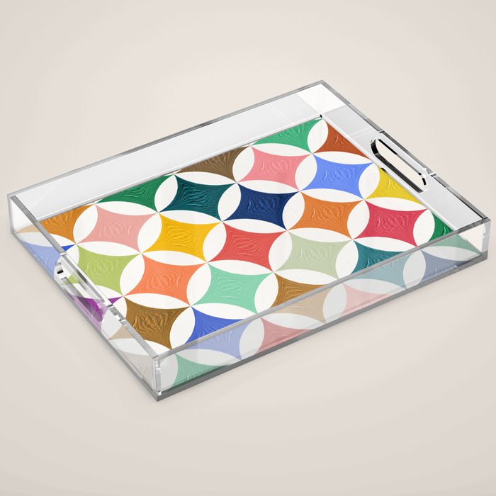 Eclipse Pattern - Rainbow Palette Acrylic Tray Gallery Image 1