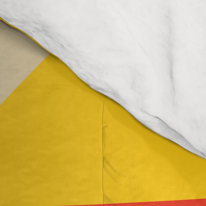Colorful mid century retro geometric shapes  Comforter Gallery Image 4