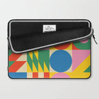 Colorful mid century retro geometric shapes  Laptop Sleeve Gallery Image 2