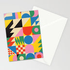 Colorful mid century retro geometric shapes  Stationery Card Gallery Image 2