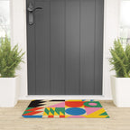 Colorful mid century retro geometric shapes  Welcome Mat Gallery Image 3