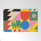 Colorful mid century retro geometric shapes  Welcome Mat Gallery Image 1