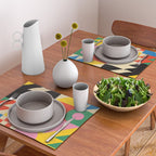 Colorful mid century retro geometric shapes  Placemat Gallery Image 2