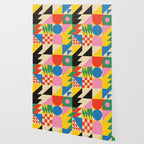 Colorful mid century retro geometric shapes  Wallpaper Gallery Image 2
