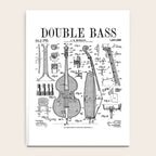 Double Bass Player Bassist Musical Instrument Vintage Patent Notebook Gallery Image 4