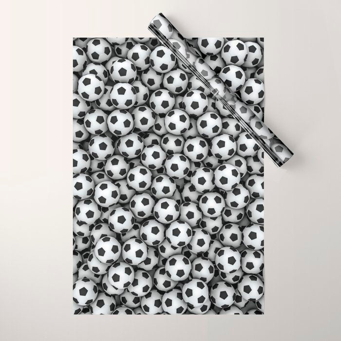 Soccer balls Wrapping Paper Gallery Image 1