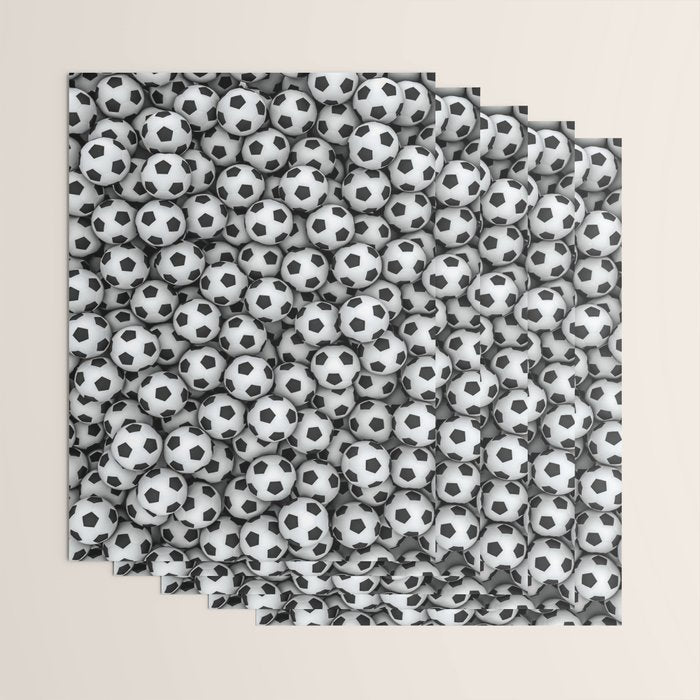 Soccer balls Wrapping Paper Gallery Image 3