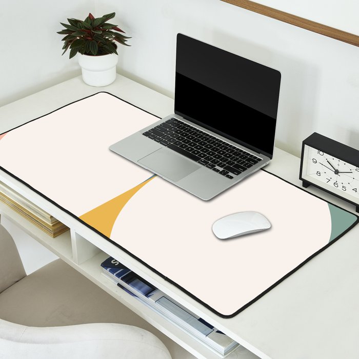 Almond Abstract X Desk Mat Gallery Image 2