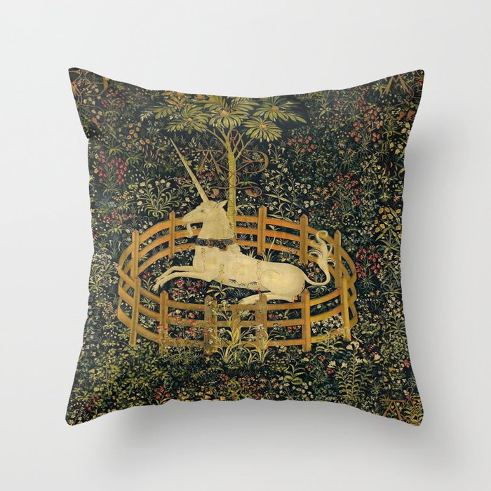 The Unicorn in Captivity Throw Pillow Gallery Image 6