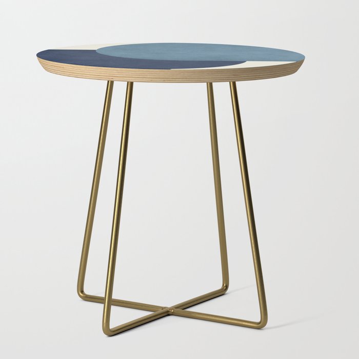 Halfmoon Colorblock - Blue Side Table Gallery Image 1