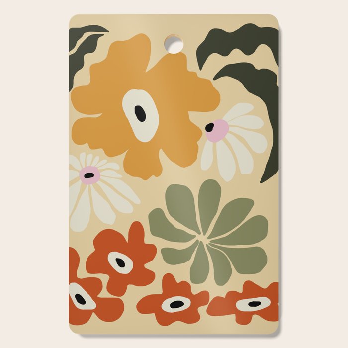 Retro abstract floral  Cutting Board Gallery Image 1