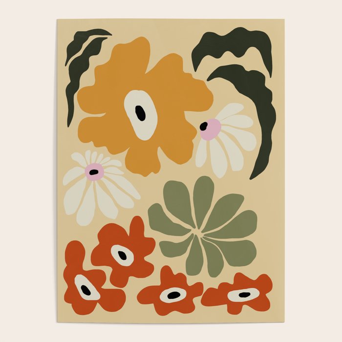 Retro abstract floral  Poster Gallery Image 4