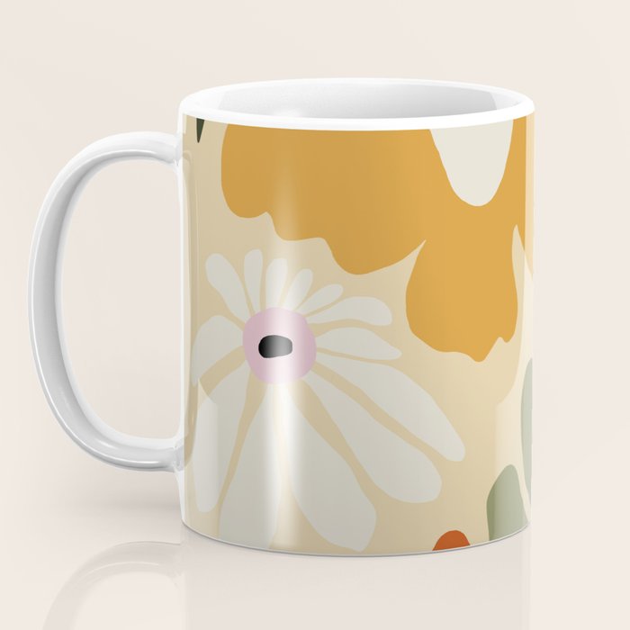 Retro abstract floral  Coffee Mug Gallery Image 3