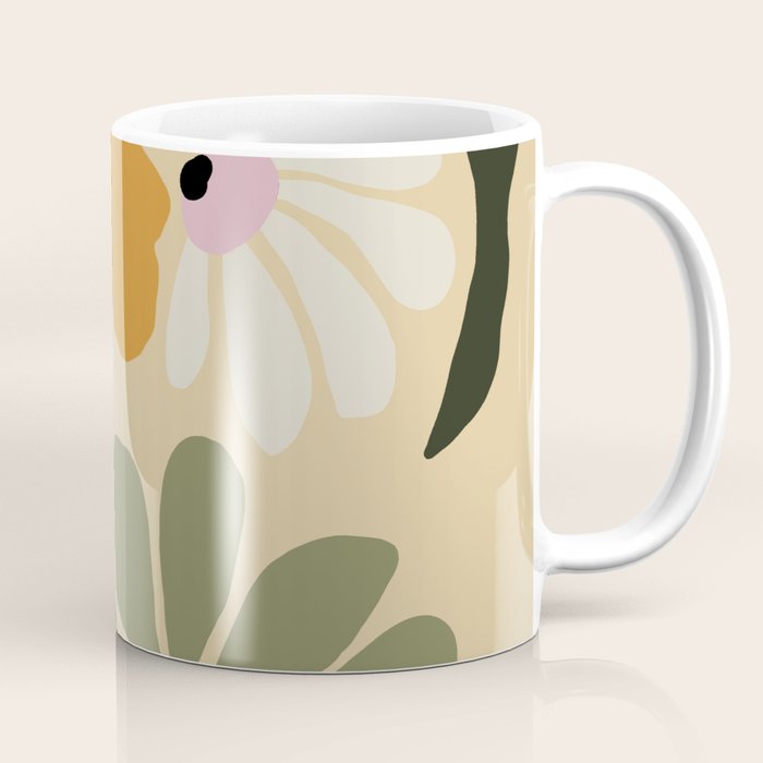 Retro abstract floral  Coffee Mug Gallery Image 1