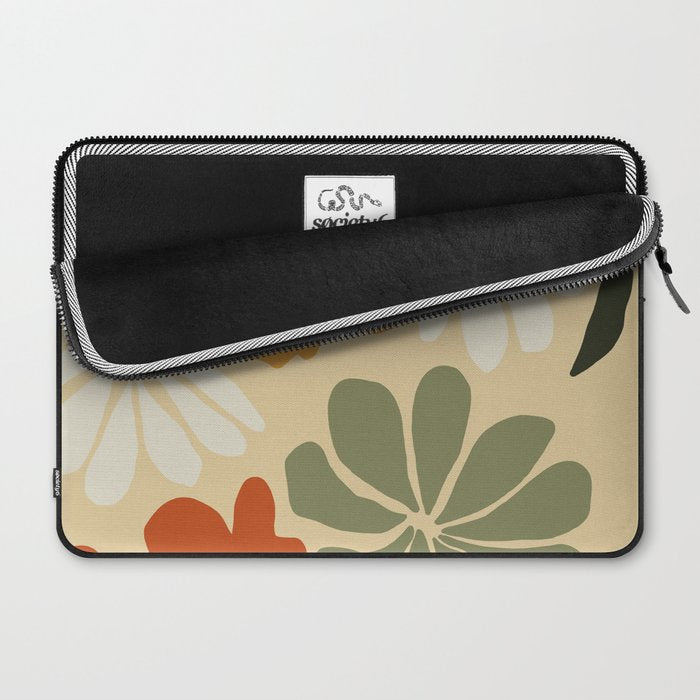Retro abstract floral  Laptop Sleeve Gallery Image 2