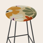 Retro abstract floral  Stool Gallery Image 2