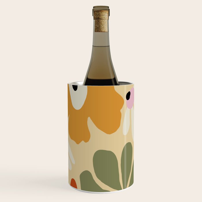 Retro abstract floral  Wine Chiller Gallery Image 1