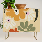 Retro abstract floral  Credenza Gallery Image 1