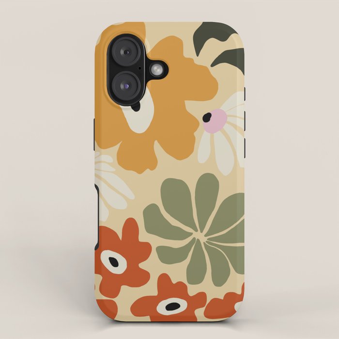 Retro abstract floral  iPhone Case Gallery Image 1