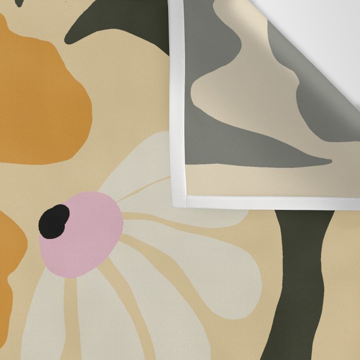 Retro abstract floral  Wall Tapestry Gallery Image 3