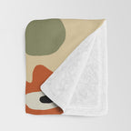 Retro abstract floral  Throw Blanket Gallery Image 3