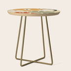 Retro abstract floral  Side Table Gallery Image 1
