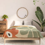 Retro abstract floral  Comforter Gallery Image 3