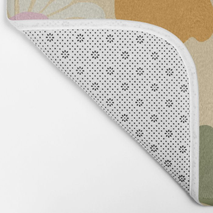 Retro abstract floral  Bath Mat Gallery Image 2