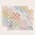 Retro Pastel Check Pattern Placemat Gallery Image 1
