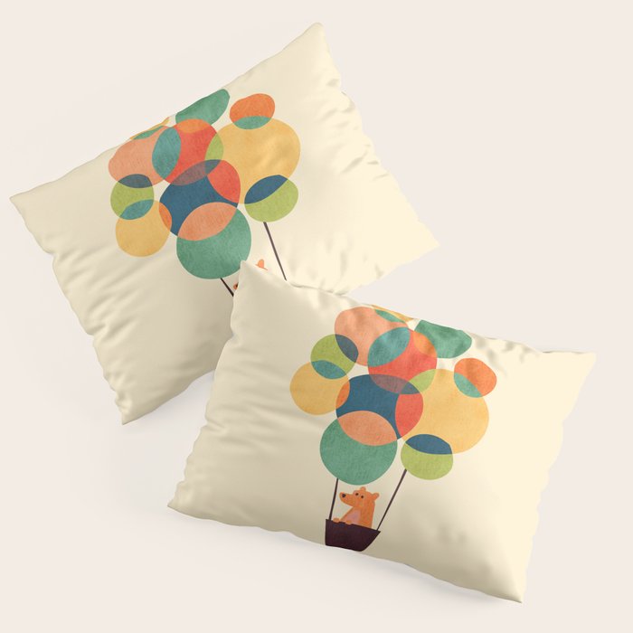 Whimsical Hot Air Balloon Pillow Sham Gallery Image 1