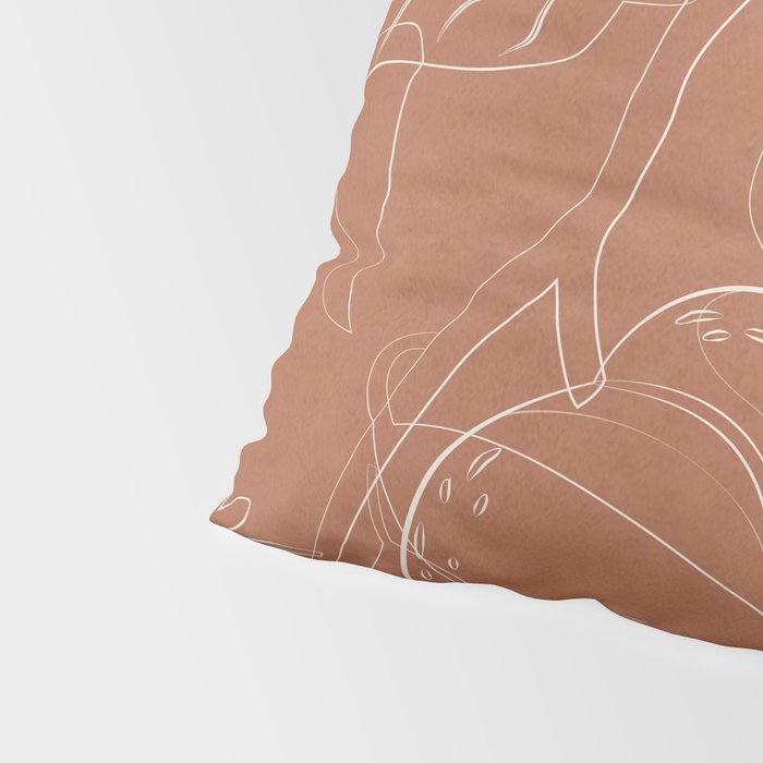 Peaches - Line Art 3 Pillow Sham Gallery Image 4