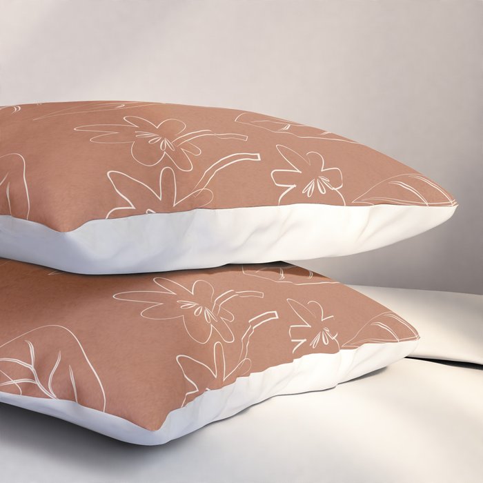 Peaches - Line Art 3 Pillow Sham Gallery Image 3
