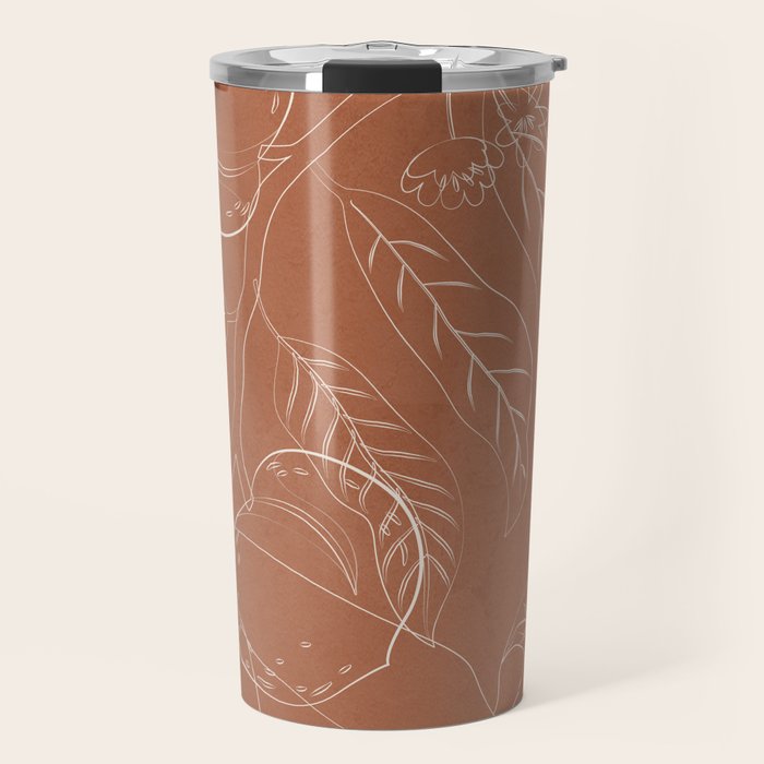 Peaches - Line Art 3 Travel Mug Gallery Image 1