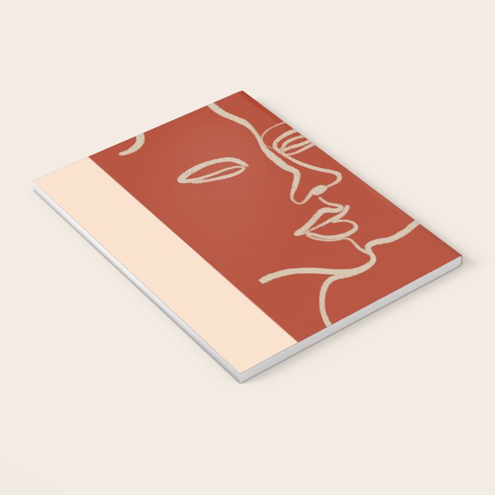 Minimal Abstract Art Three Faces 2 Notebook Gallery Image 3
