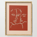 Minimal Abstract Art Three Faces 2 Serving Tray Gallery Image 1