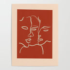 Minimal Abstract Art Three Faces 2 Poster Gallery Image 4