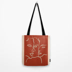Minimal Abstract Art Three Faces 2 Tote Bag Gallery Image 2