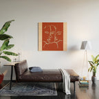 Minimal Abstract Art Three Faces 2 Wood Wall Art Gallery Image 2