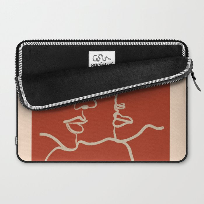 Minimal Abstract Art Three Faces 2 Laptop Sleeve Gallery Image 2