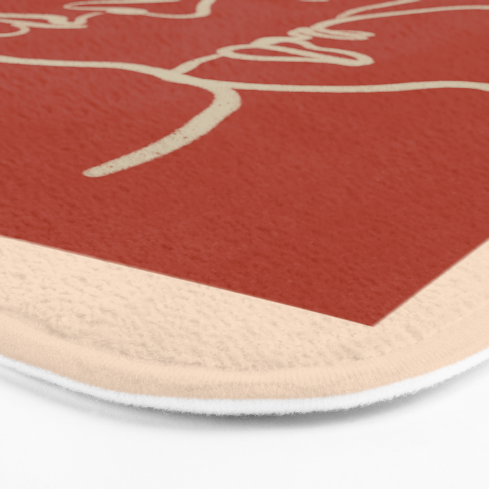 Minimal Abstract Art Three Faces 2 Bath Mat Gallery Image 3