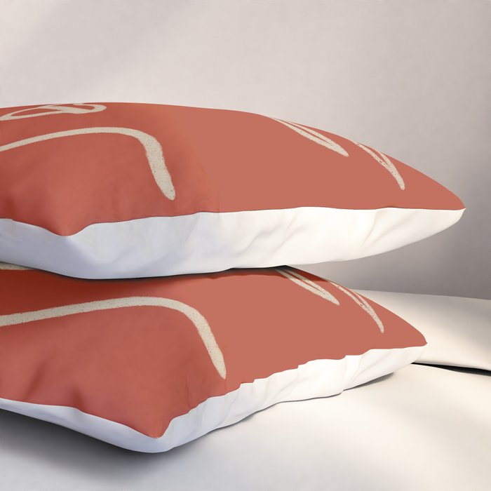 Minimal Abstract Art Three Faces 2 Pillow Sham Gallery Image 3